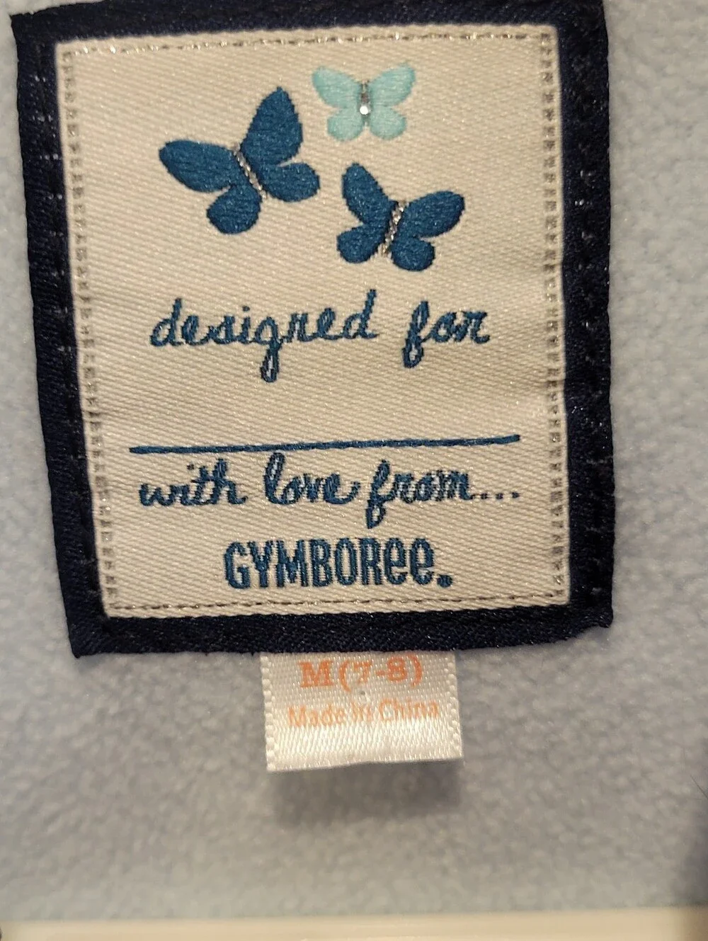 Gymboree Blue Floral Quilted Puffer Vest.  Girls Size 7/8. Like New!!